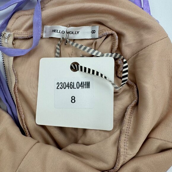 NWT - Hello Molly Bedroom Whispers Lace Mini Dress Size 8 Nude & Lavender - Picture 11 of 16